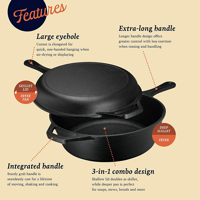 Double Cast Iron 2-In-1 Multi Cooker (1)-1