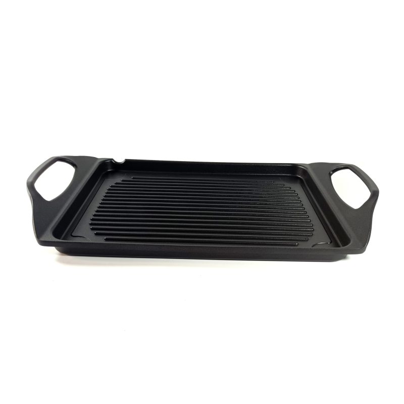 rectangle cast aluminum griddle with streak