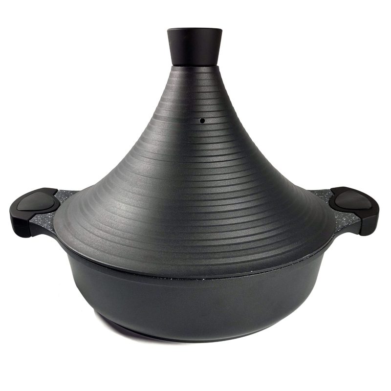 Black non-stick Cast Aluminum tajine pot