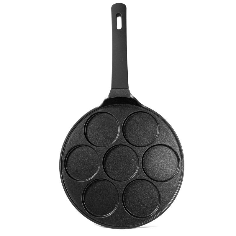 black nonstick 7 hole pancake