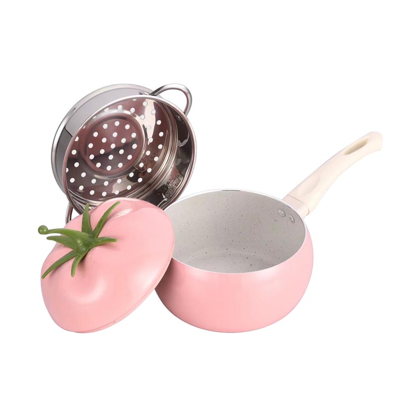 fruit pink tomato shape nonstick cookware