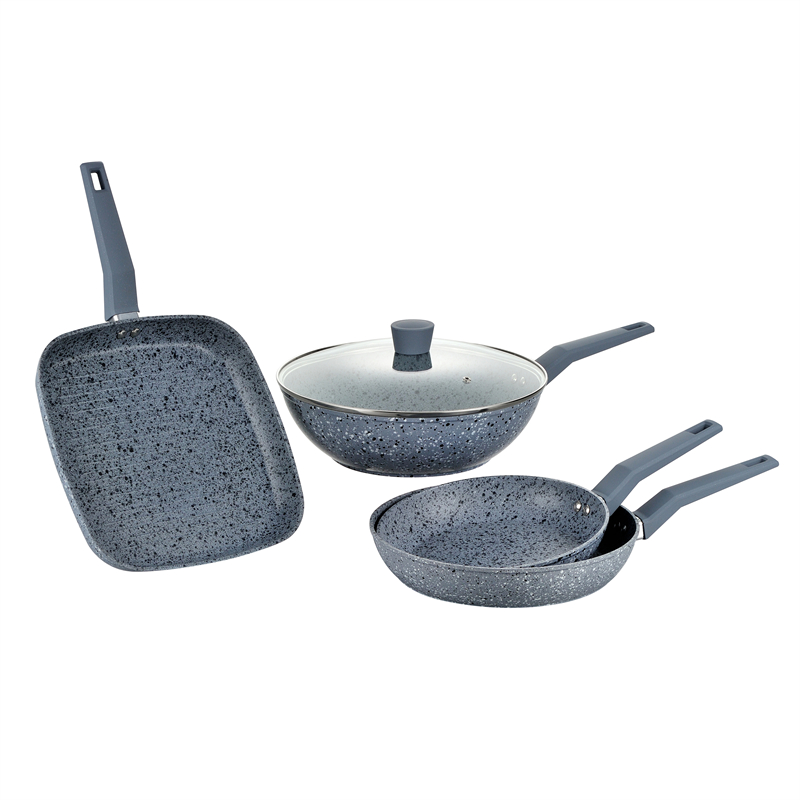 marble nonstick cookware 5pcs