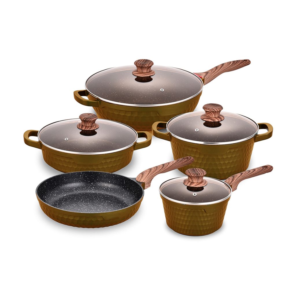 cast aluminum cookware 9pc set